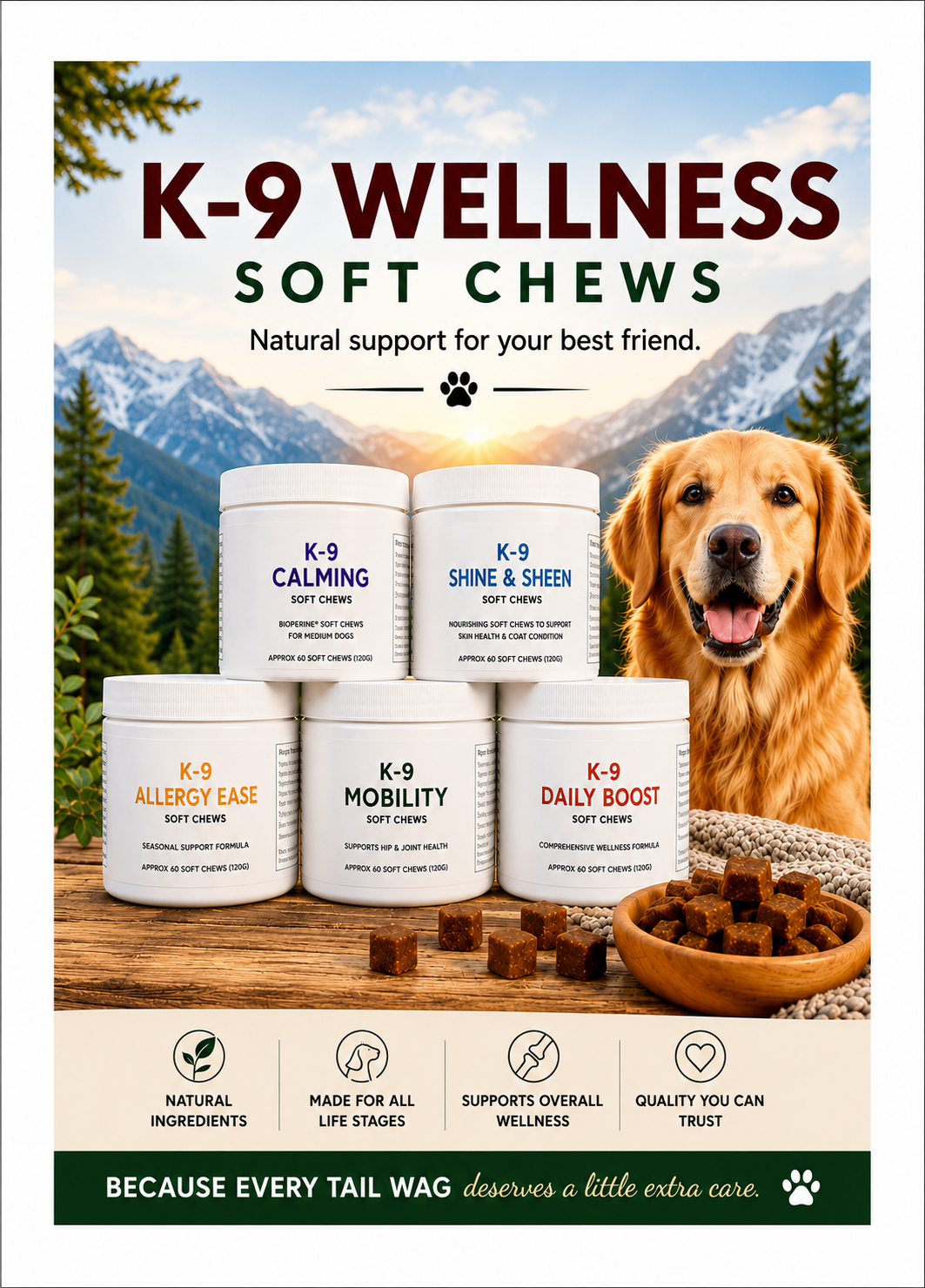 K-9 Allergy EASE – Natural support for itchy, sensitive skin with quercetin, turmeric, and probiotics