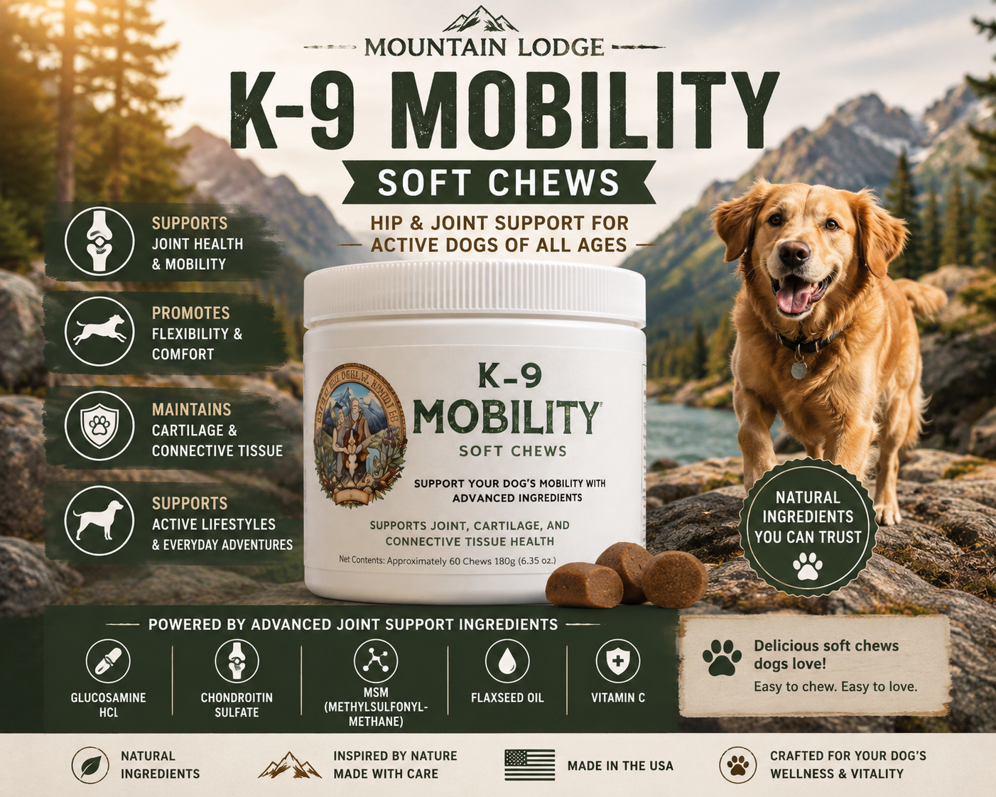 K-9 Mobility Chews – Joint comfort and flexibility