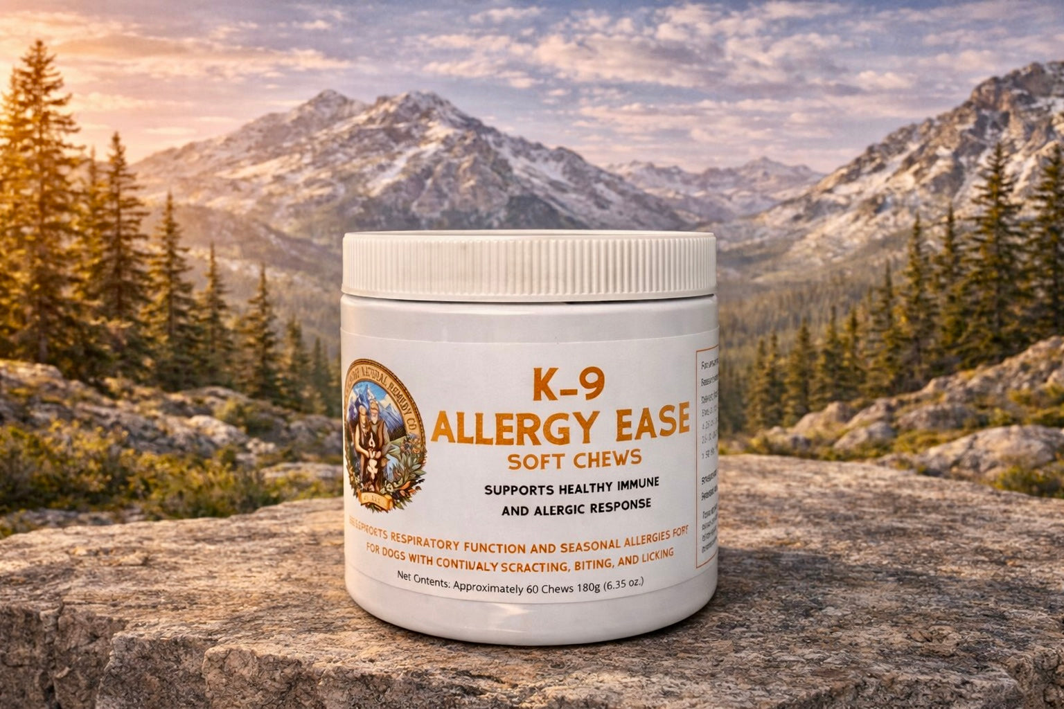 K-9 Allergy EASE – Natural support for itchy, sensitive skin with quercetin, turmeric, and probiotics