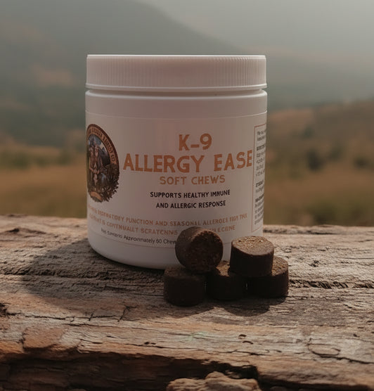 K-9 Allergy EASE – Natural support for itchy, sensitive skin with quercetin, turmeric, and probiotics